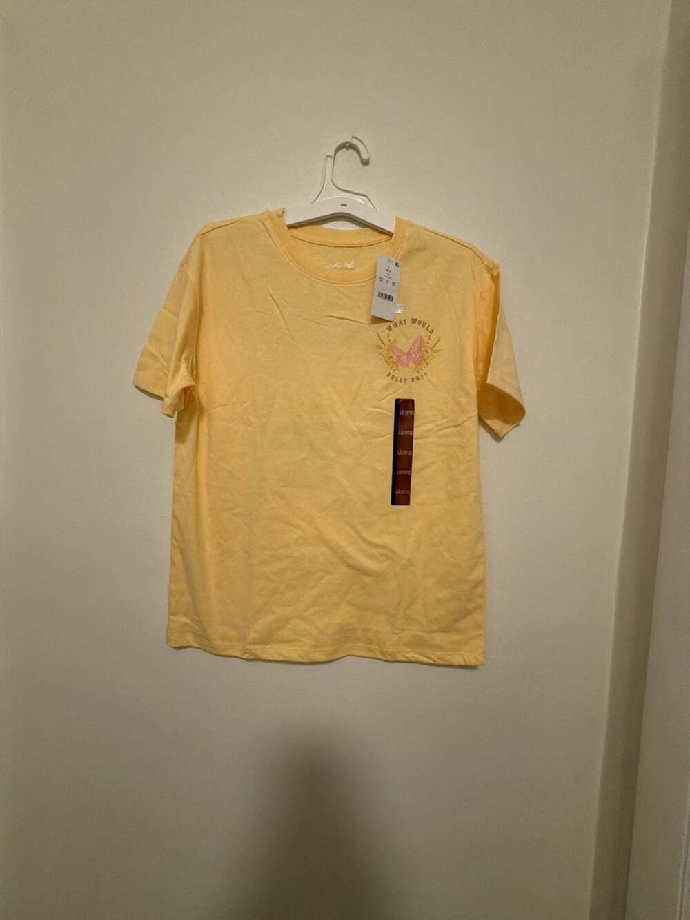 Dolly Parton What Would Dolly Do T-Shirt Size LG (10/12) Yellow